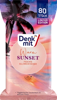 Vlažne večnamenske krpice Warm SUNSET, 80 kos