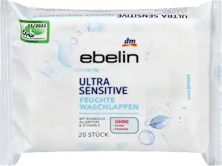 Vlažni robčki za čiščenje obraza Ultra Sensitive, 20 kos
