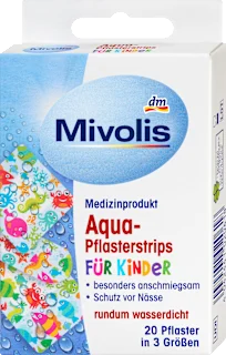 Vodoodporni otroški obliži v traku Aqua, 20 kos