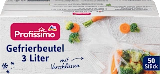 Vrečke za zamrzovanje z zapiralom, 3 L, 50 kos