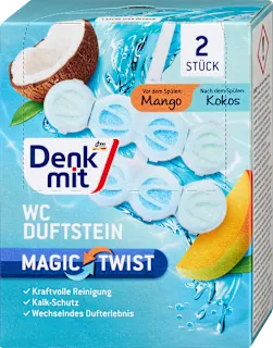 WC-osvežilec Magic Twist Mango-Kokos, 2 kos