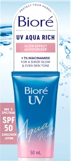 Zaščitna krema za obraz Aqua Rich UV Glowy, ZF 50, 50 ml
