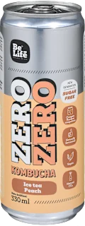 ZERO kombucha z okusom ledenega čaja, breskev, 330 ml