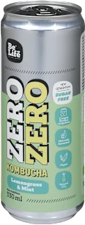 ZERO kombucha z okusom limonske trave in mete, 330 ml