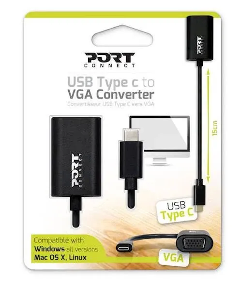 Adapter PORT USB C - VGA