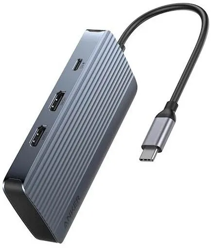 ANKER Nano HUB USB‑C 7v1 Dual Display siv – A83740A2
