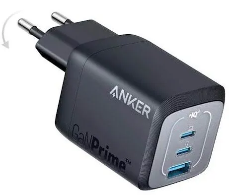 ANKER Prime Adapter GaNPrime 2× USB‑C / 1× USB‑A 67W črn – A2669313