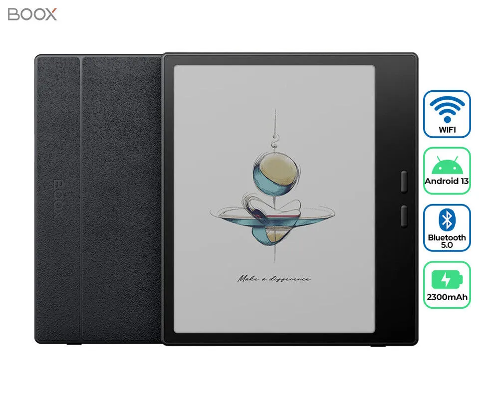 Barvni e-bralnik BOOX Go Color 7 Gen2 7", Kaleido 3, Android 13, 4GB + 64GB, WiFi, BT 5.0, USB‑C, microSD, črn