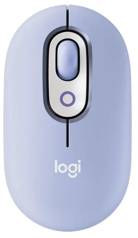 Brezžična miška Logitech POP Mouse z emoji gumbom, Bluetooth, vijolična (910-007414)