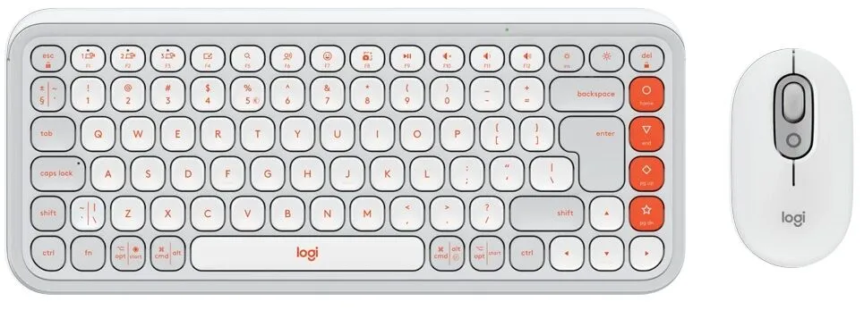 Brezžična tipkovnica in miška LOGITECH POP Icon Combo, Bluetooth, bela, SLO g. (920-013141)