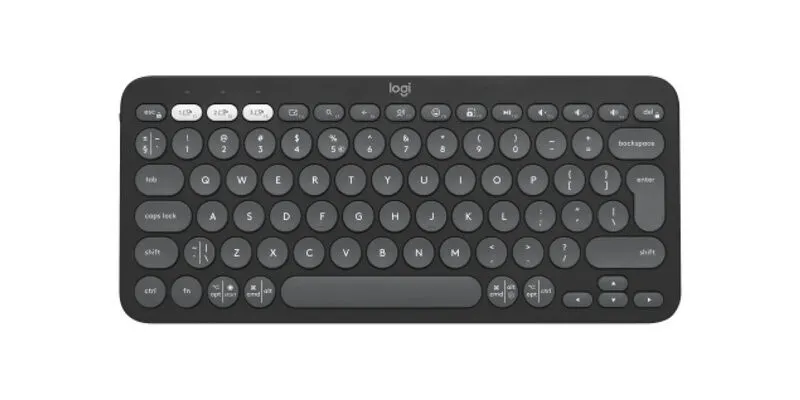 Brezžična tipkovnica LOGITECH PEBBLE KEYS 2 K380s Multi-Divice, grafitna, SLO g.