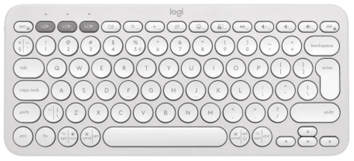 Brezžična tipkovnica LOGITECH Pebble Keys 2 K380s Multi‑Device, Bluetooth, bela, SLO g. (920-011852)