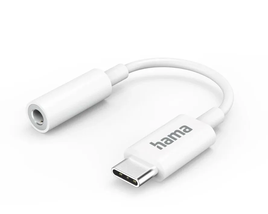 Hama USB-C - 3,5 mm Jack Socket Aux Adapter, bel
