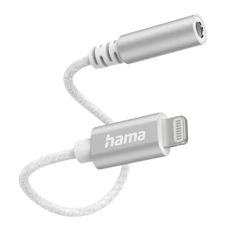 Kabel Hama Lightning - 3,5 mm Jack Socket Aux Adapter, bel