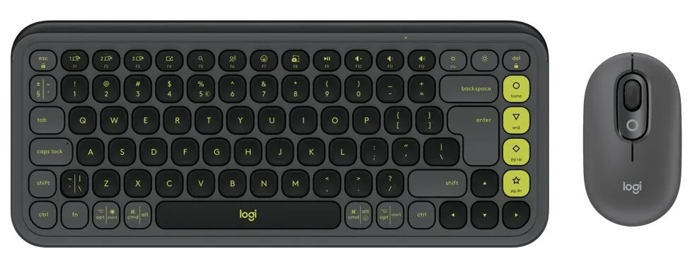 Komplet brezžične tipkovnice in miške Logitech POP Icon Combo Bluetooth grafitna SLO (920‑013140)