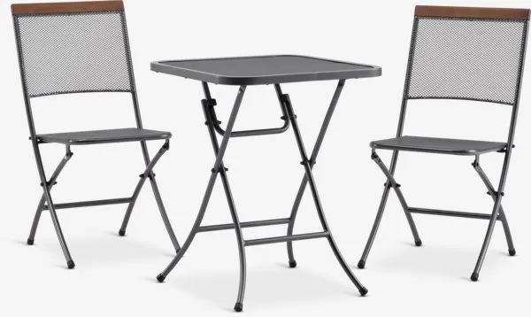 Bistro komplet LARVIK Š60xD60 siva