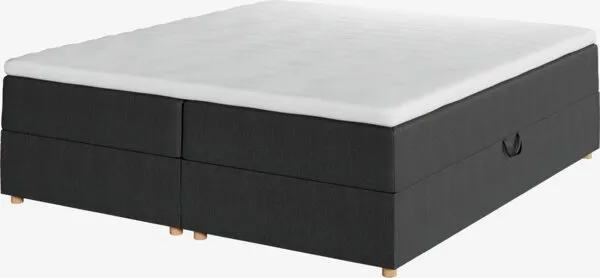 Boxspring postelja 160x200 SKAUMA + FLYA siva-40 zelo trda