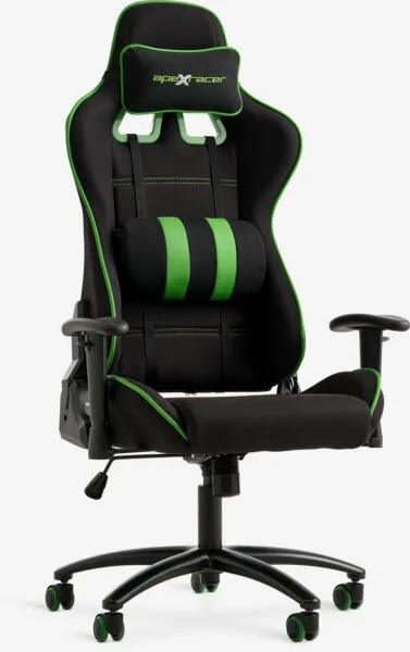 Gaming stol LAMBJERG črna mrežica/zelena