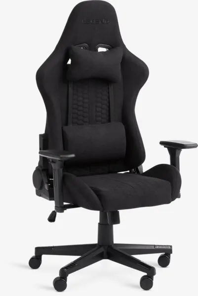 Gaming stol NIBE črna tkanina/črna