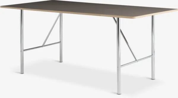 Jedilniška miza HORNUM 90x180 rjava/krom