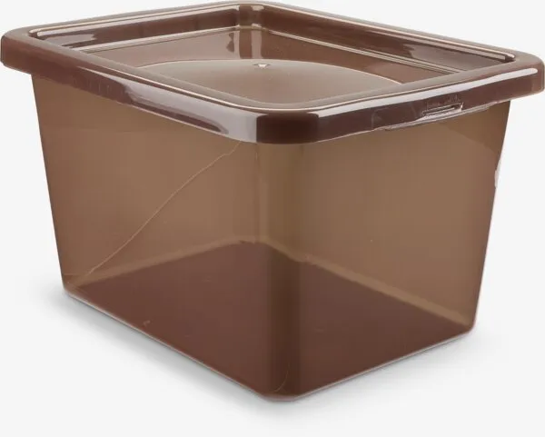 Zaboj BASIC BOX 15L s pokrovom barva jajčevca
