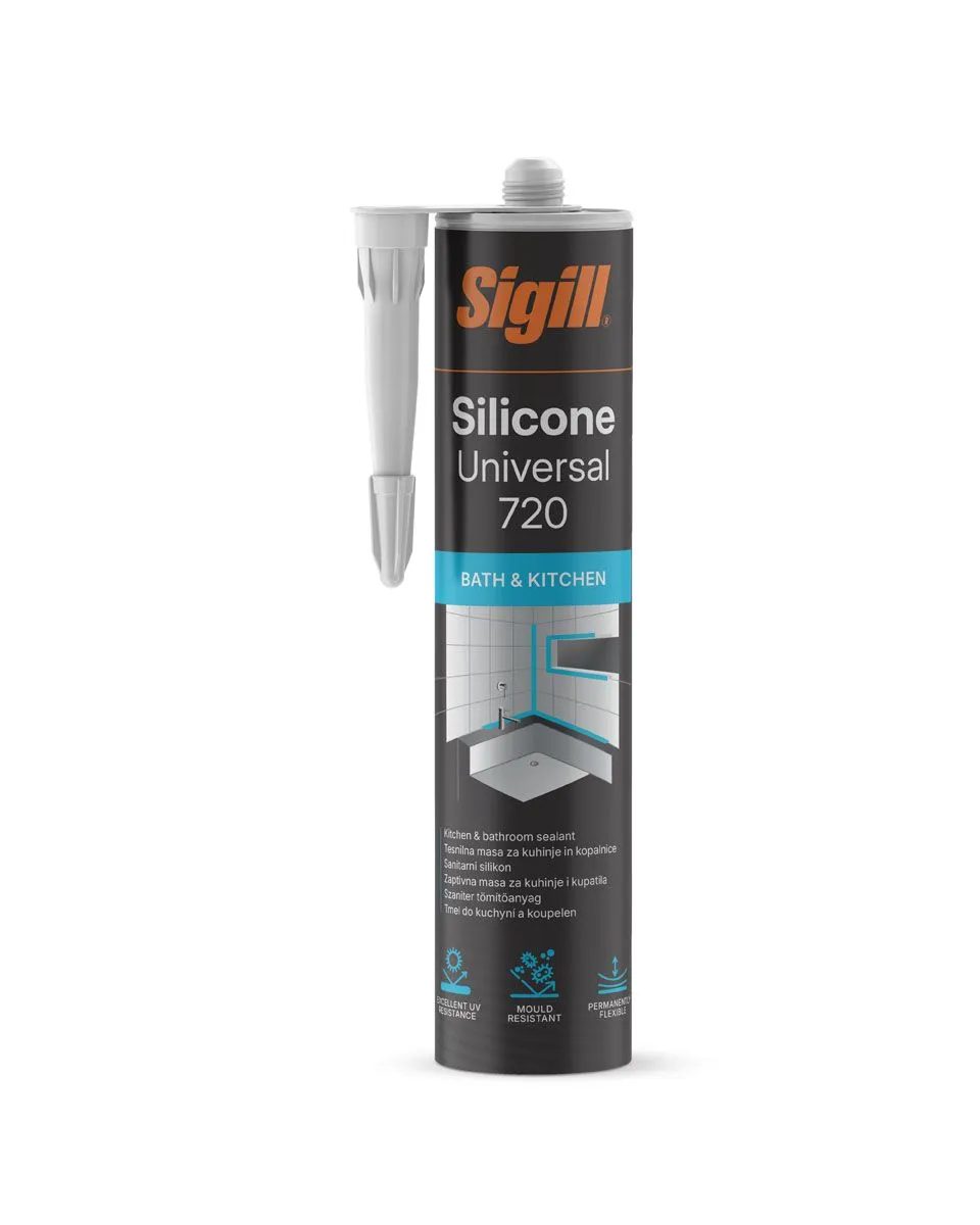 ACETATNI SILIKON SIGILL SILICONE UNIVERSAL 720 280 ML TRANSPARENT