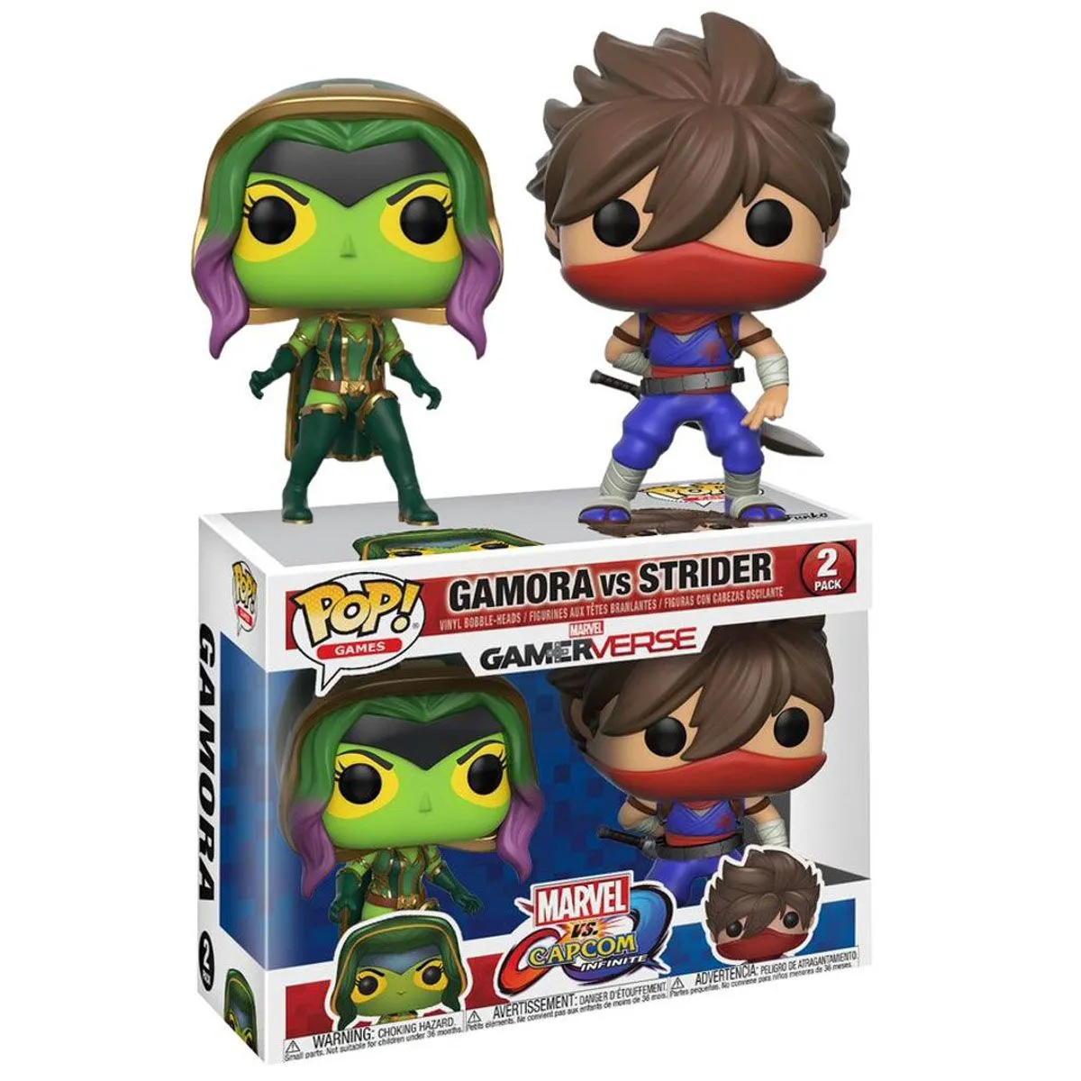 AKCIJSKA FIGURA FUNKO POP GAMECAPCOM VS.MARVEL GAMORA VS STRIDER 2-PACK