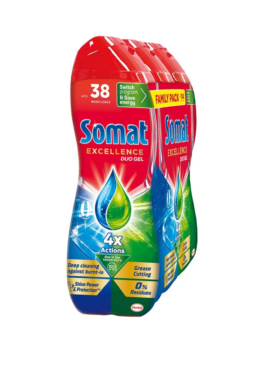 DETERGENT-STROJ.POMIVANJE HENKEL LCH SOMAT EXCELLENCE DUO GEL FAMILIE PACK 114WL