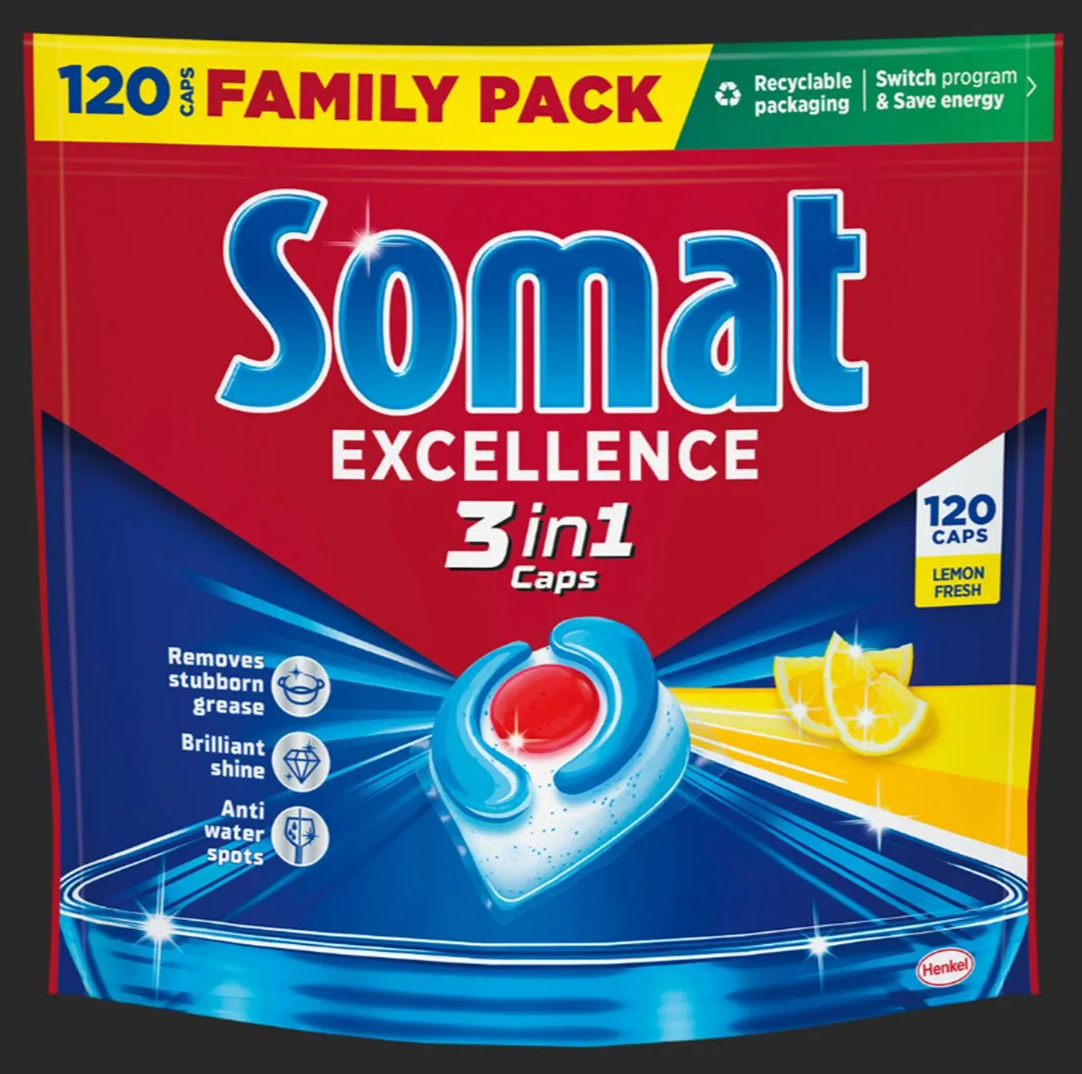 DETERGENT-STROJ.POMIVANJE HENKEL LCH SOMAT KAPSULE 3V1 2.17 KG EXCELLENCE 120 PRANJ