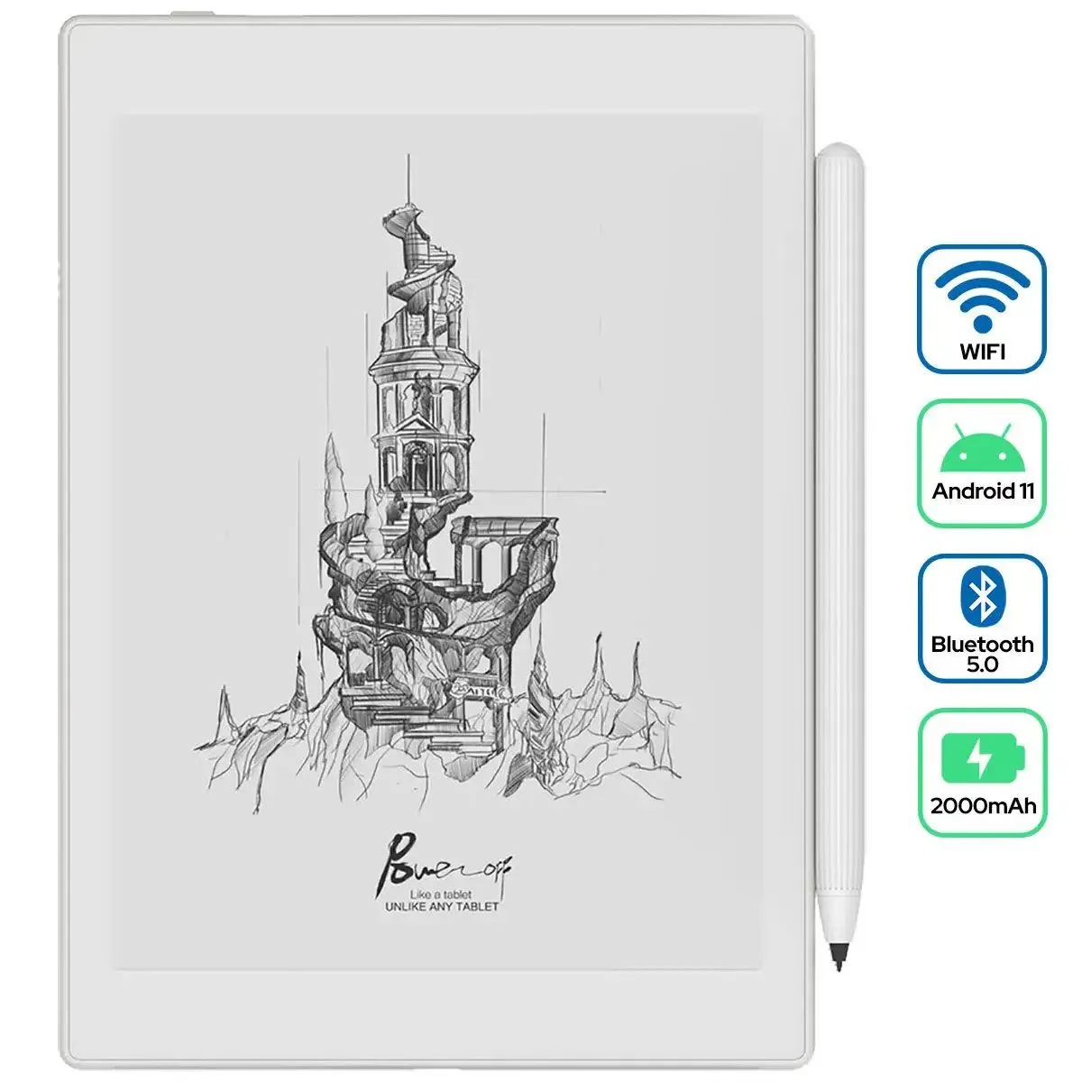E-BRALNIK/TABLIČNI RAČUNALNIK 7,8" BOOX NOVA AIR2, ANDROID 11, BEL