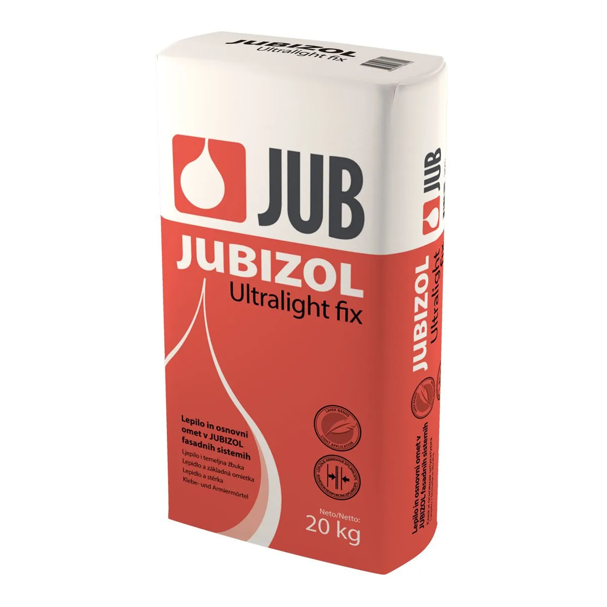 FASADNO LEPILO JUB JUBIZOL ULTRA LIGHT V SILOSU, JUL, RDEČA