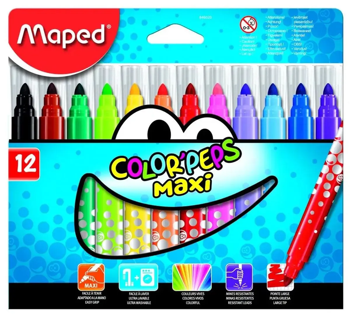 FLOMASTRI MAPED COLOR'PEPS MAXI 12/1