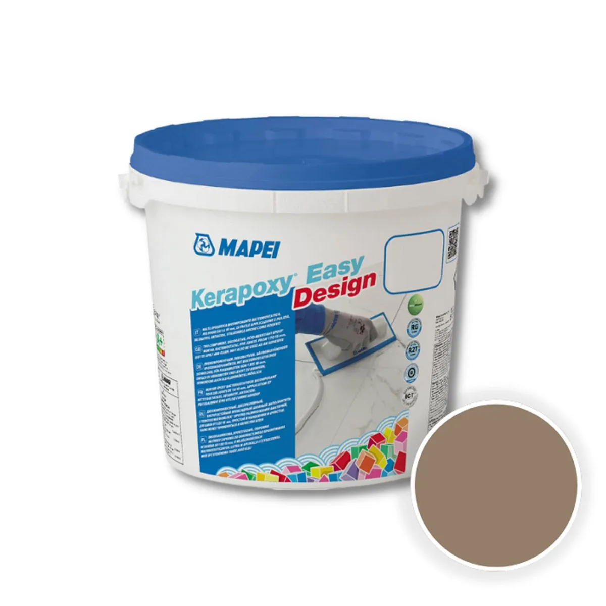 FUGIRNA MASA 2K MAPEI KERAPOXY EASY DESIGN 134 SIVO RJAVA 3 KG