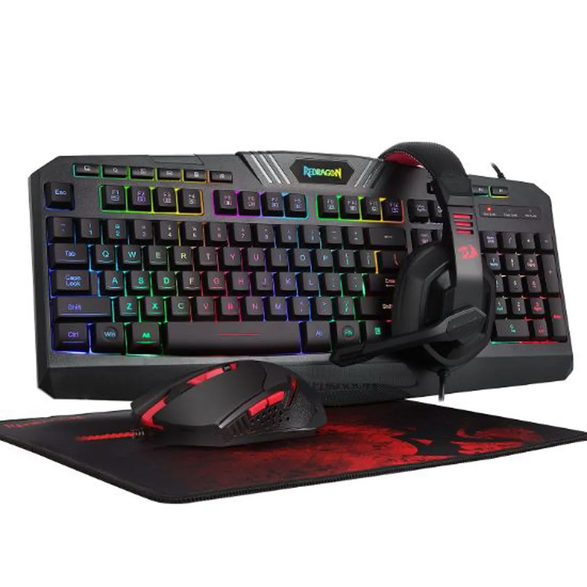 GAMING SET REDRAGON COMBO S101-BA-2 (4IN1) MIŠKA,TIPK.,SLUŠ.,PODLOGA