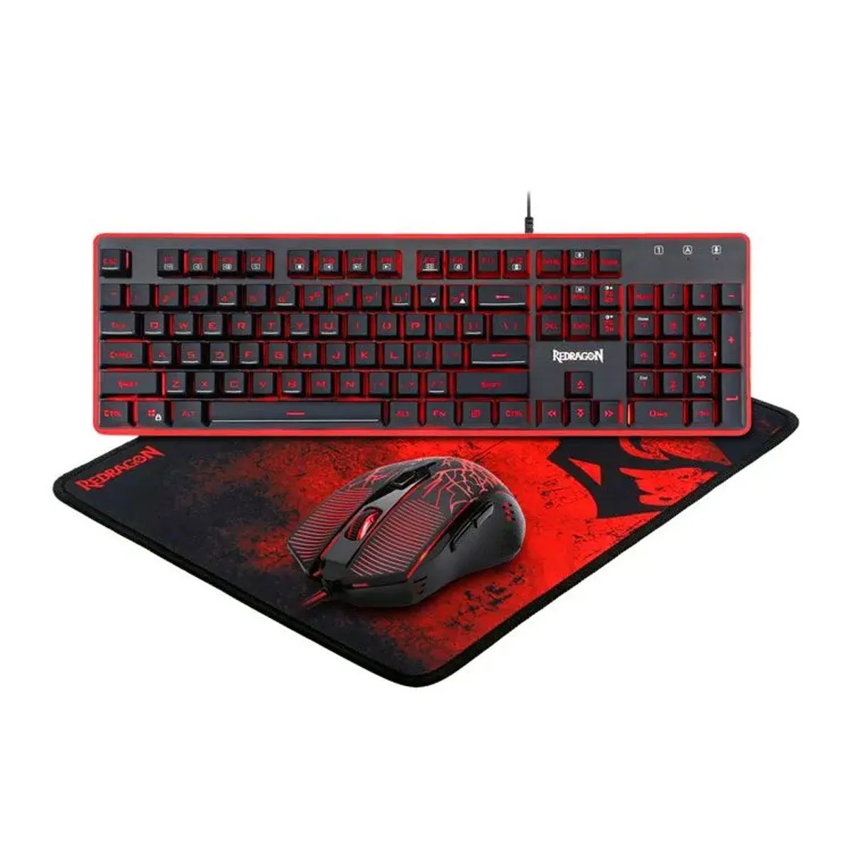 GAMING SET REDRAGON COMBO S107 (3IN1) TIPKOVNICA,MIŠKA,PODLOGA