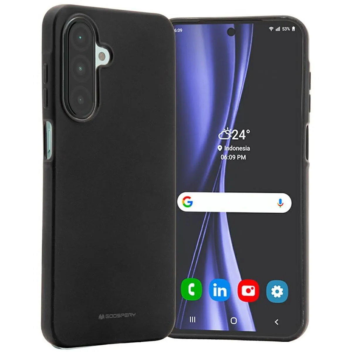 GOOSPERY SOFT FEELING SILIKONSKI OVITEK ZA SAMSUNG GALAXY A26 - ČRN