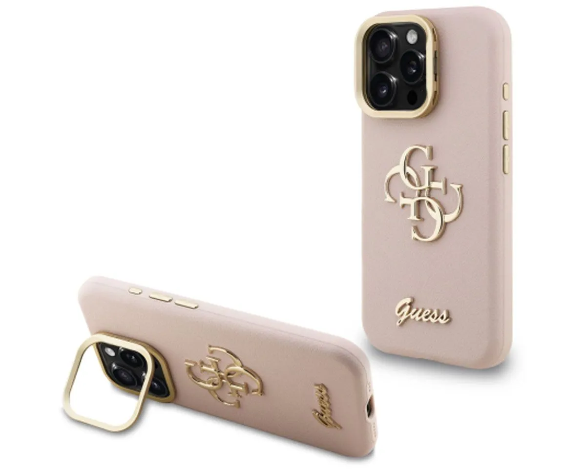 GUESS CAM STAND GUHCP15XPCS4GSP OVITEK ZA IPHONE 15 PRO MAX S STOJALOM - ROZA