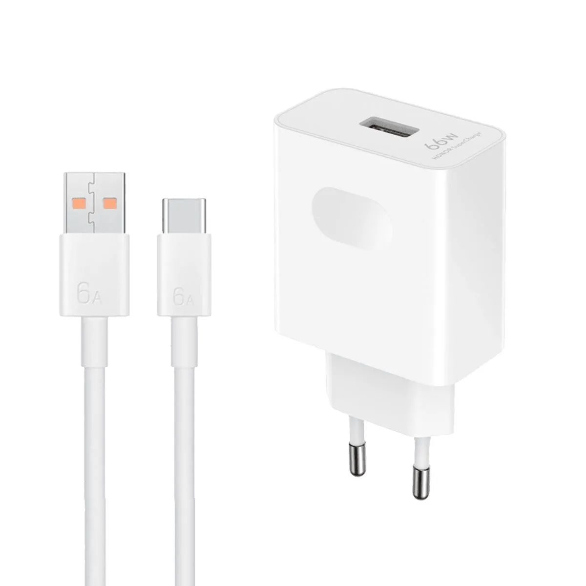 HONOR HIŠNI POLNILEC SUPER CHARGE POWER ADAPTER 66W USB A S KABLOM TYPE C - ORIGINAL - EU BLISTER