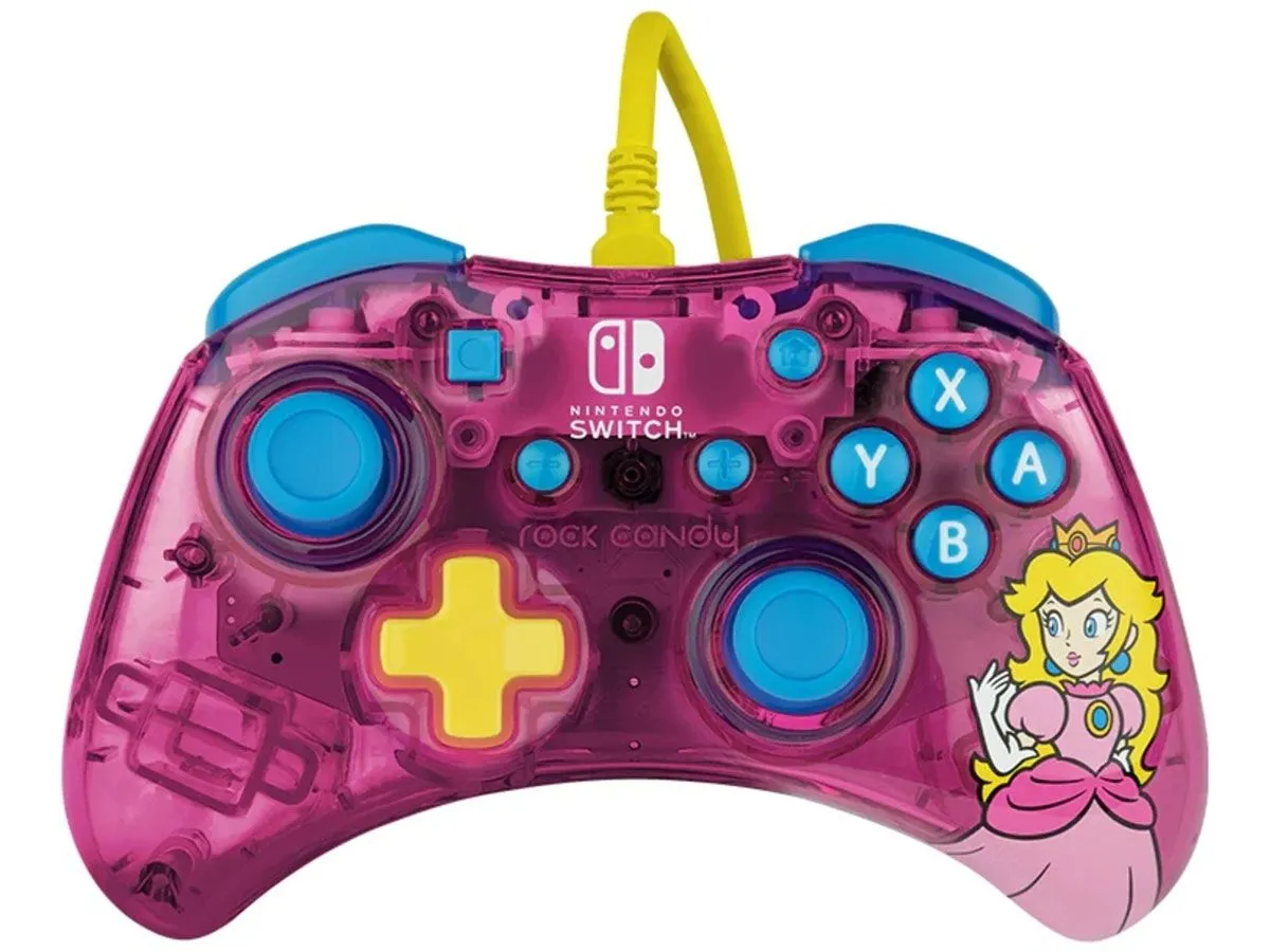 IGRALNI PLOŠČEK PDP NINTENDO SWITCH ŽIČNI ROCK CANDY MINI - PEACH