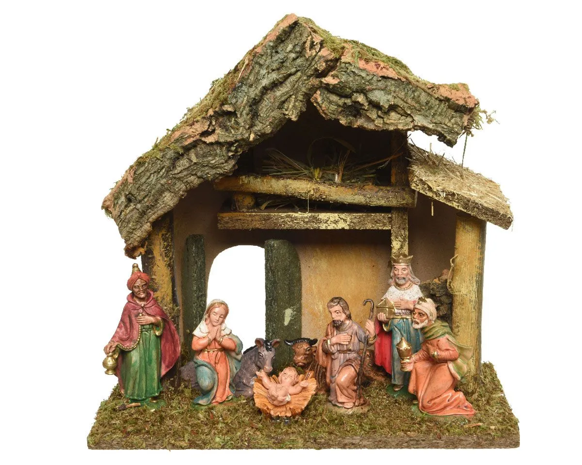 JASLICE DECORIS HIŠA S 8 FIGURAMI 10 CM 27X17X26 CM