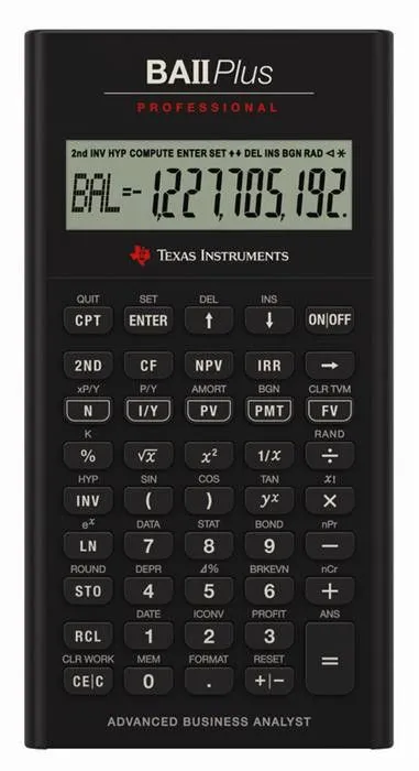 KALKULATOR TEXAS BA-II PLUS PROFESSIONAL SOLAR
