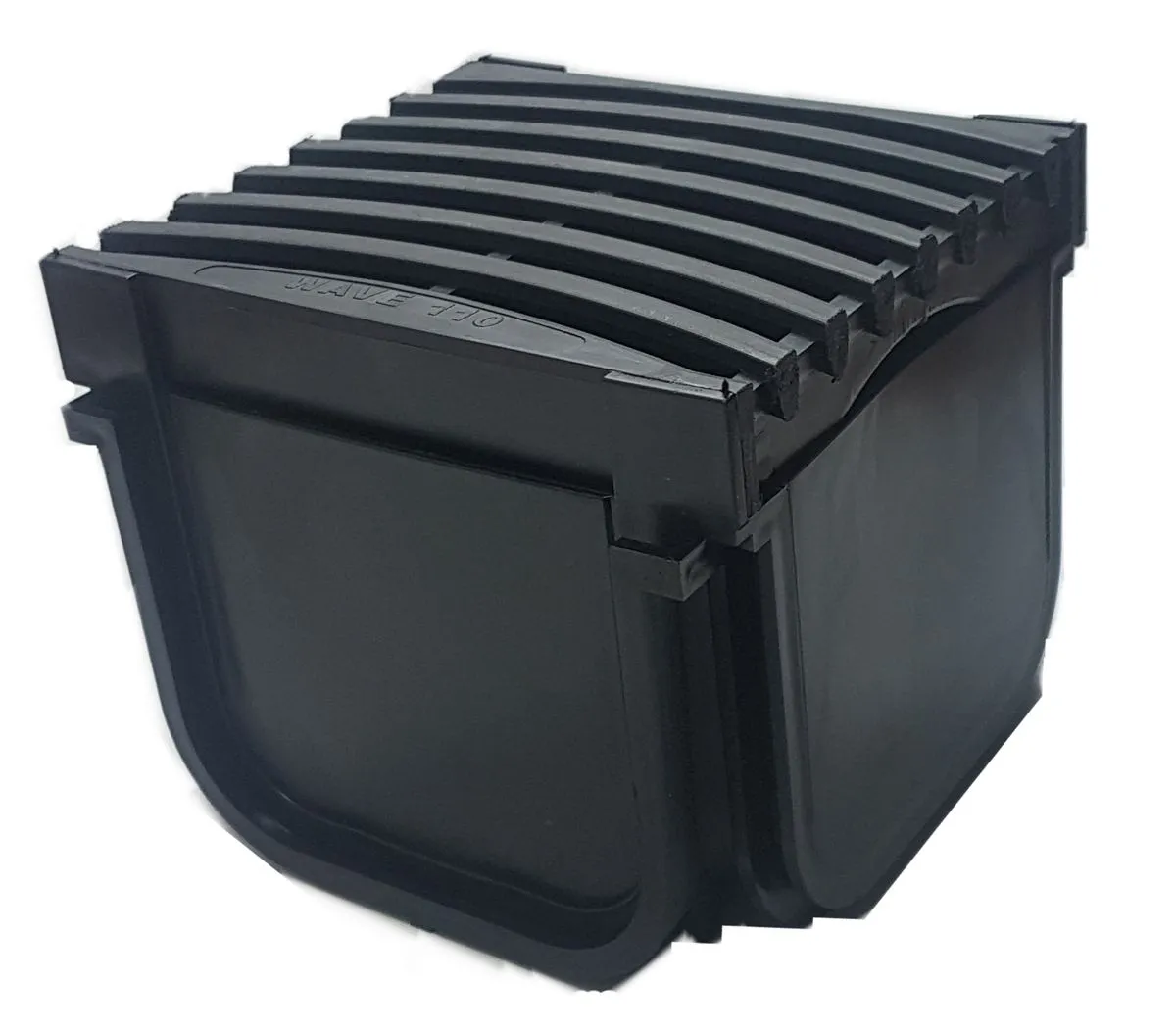 KANALETA ZA ODVODNJAVANJE 2PR KOTNI ELEMENT 2PR-WAVE PE L=130MM/Š=120MM/110MM
