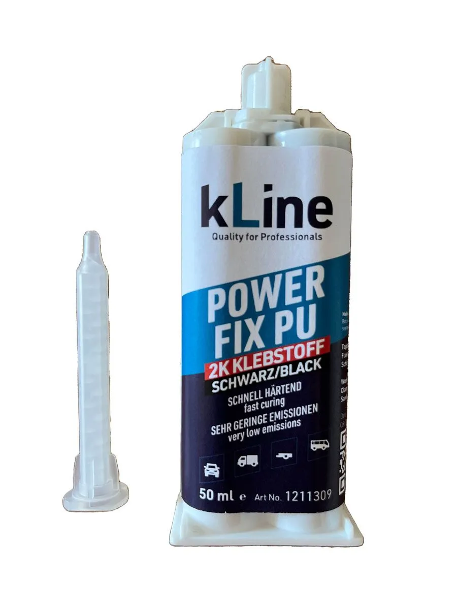KLINE POWER FIX PU 2K ADHESIVE BLACK 50ML