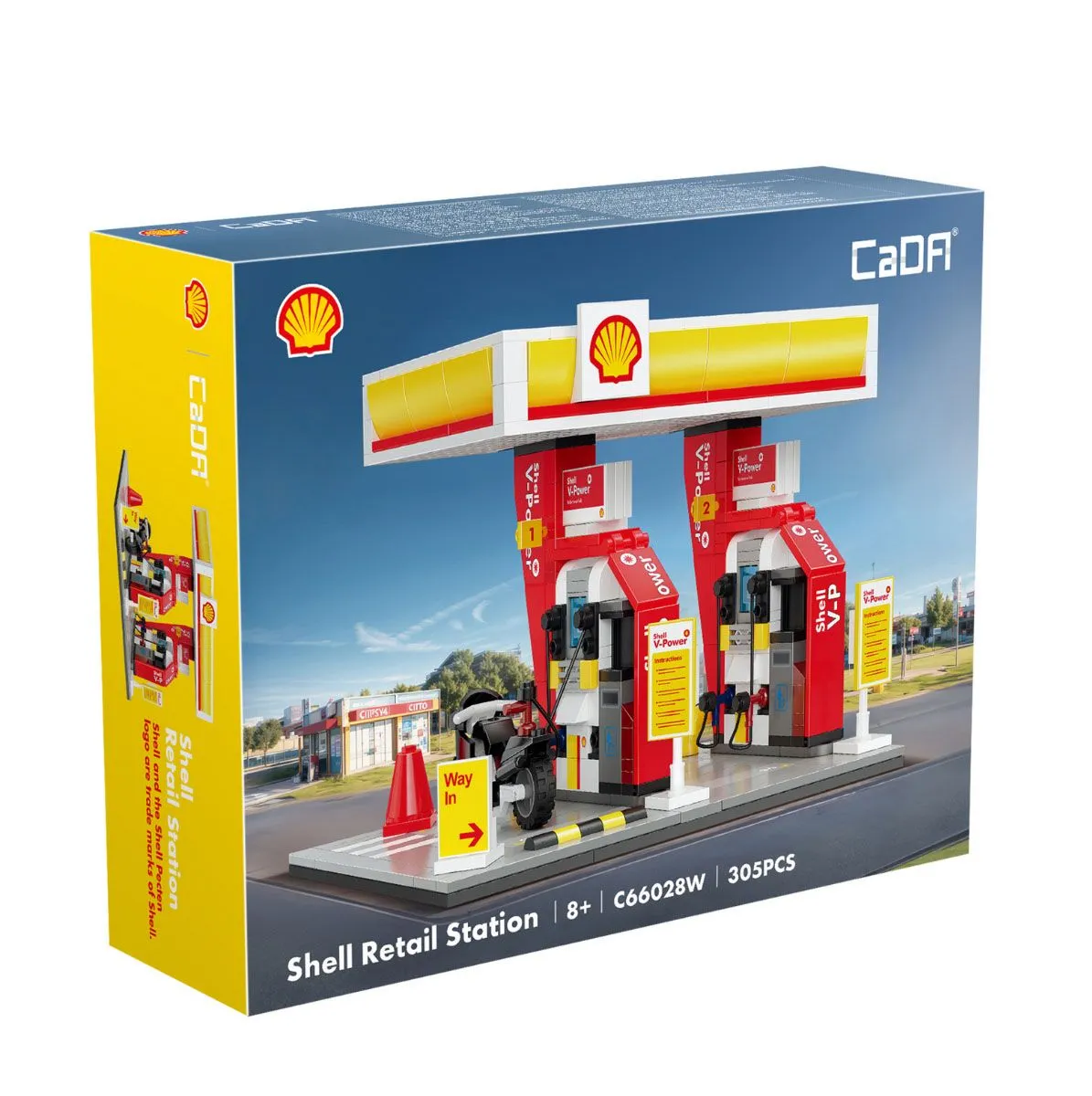 KOCKE CADA BRICKS SHELL MINI BENCINSKA ČRPALKA