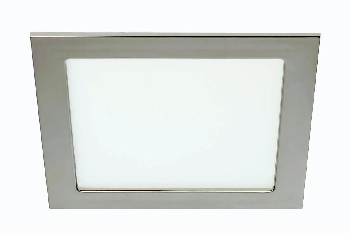 LED PANEL FLAT-IN 12W NW 170X170MM, NIKEL MAT