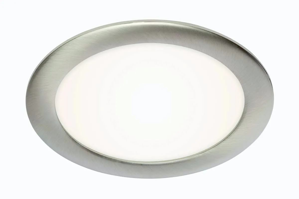 LED PANEL FLAT-IN 12W NW FI 170MM, NIKEL MAT