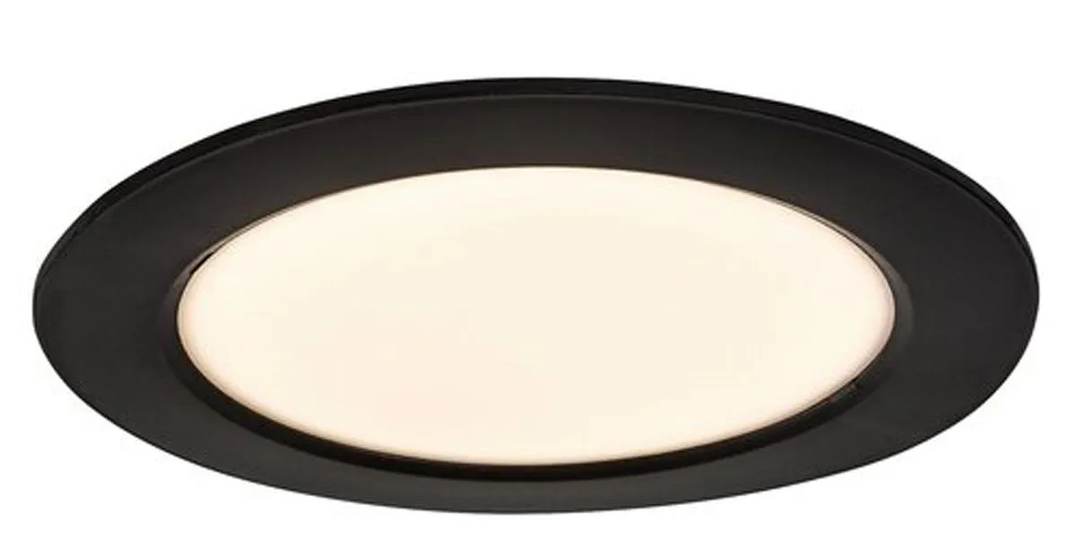 LED PANEL RABALUX SHAUN2 12W 3000K ČRNA OKROGLA