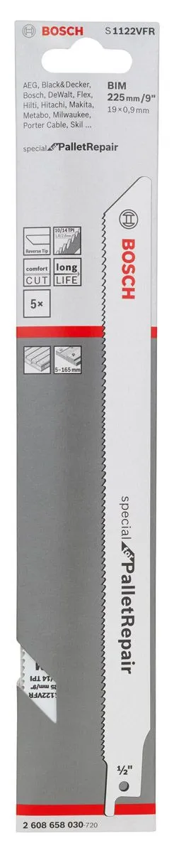 LIST SABLJASTE ŽAGE BOSCH S 1122VFR 5-DELNI KOMPLET
