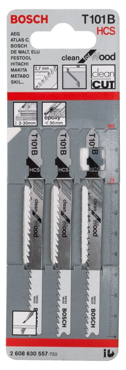 LIST VBODNE ŽAGE BOSCH T 101 B 3-DELNI KOMPLET