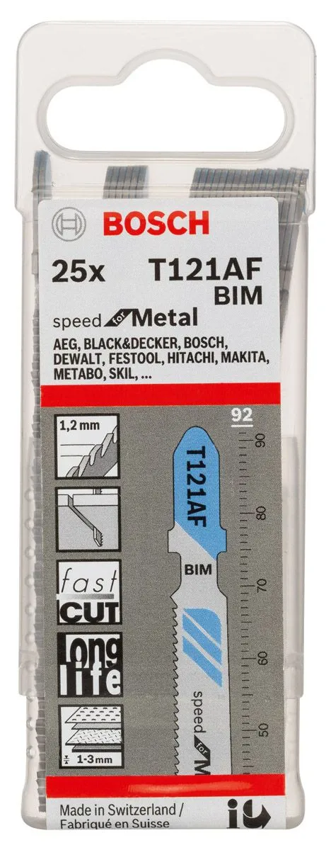 LIST VBODNE ŽAGE BOSCH T 121 AF 25-DELNI KOMPLET